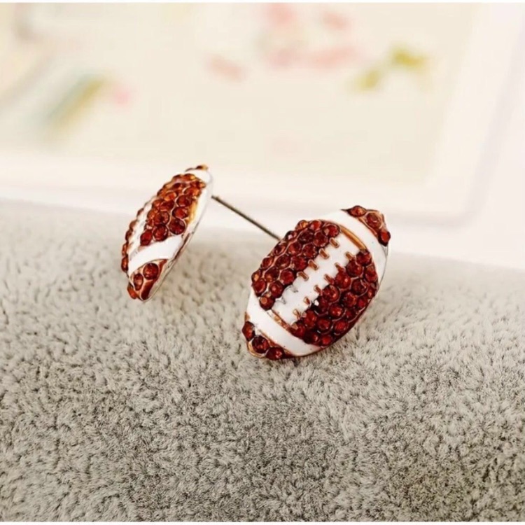 Sparkling Crystal Football Studs 30$
